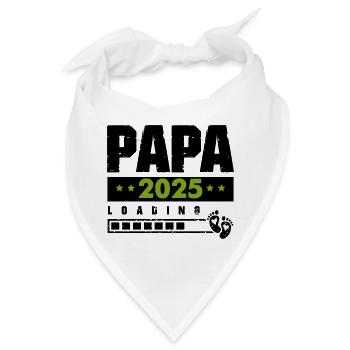papa 2025 loading - Bandana - Weiß - Vorne