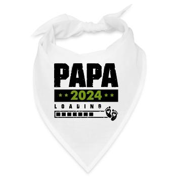 papa 2024 loading - Bandana - Weiß - Vorne