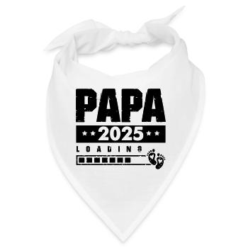 papa 2025 loading - Bandana - Weiß - Vorne