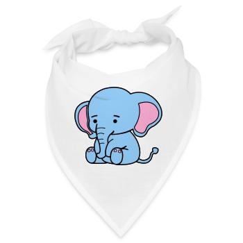 cute elephant - Bandana - Weiß - Vorne