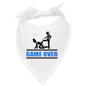 brautpaar game over - Bandana - Weiß - Vorne