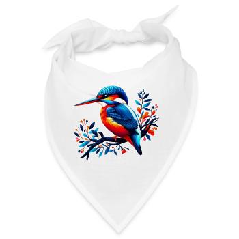 Eisvogel - Bandana - Weiß - Vorne