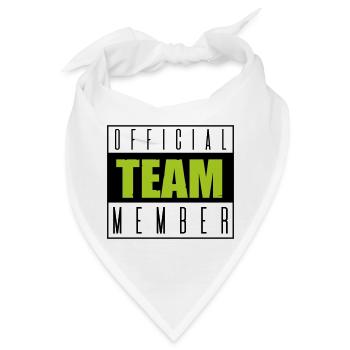 team member official - Bandana - Weiß - Vorne