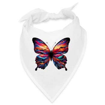 Schmetterling - Bandana - Weiß - Vorne