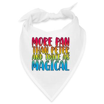 More Pan Than Peter And Twice As Magical - Bandana - Weiß - Vorne