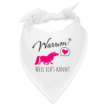 Warum? Weil ich's kann! - Bandana - Weiß - Vorne
