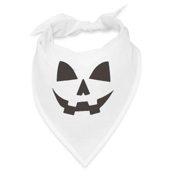 Halloween Kürbis - Bandana - Weiß - Vorne