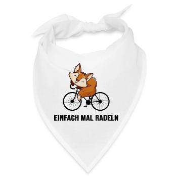 Fahrrad radlos Drahtesel sattelfest radeln - Bandana - Weiß - Vorne