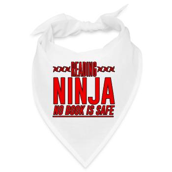 Reading Ninja, No Book Is Safe 2 - Bandana - Weiß - Vorne