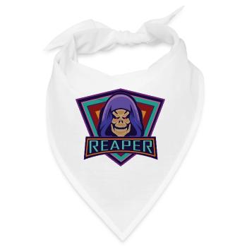 Reaper Totenkopf Retro Skelett Design Sreetwear - Bandana - Weiß - Vorne