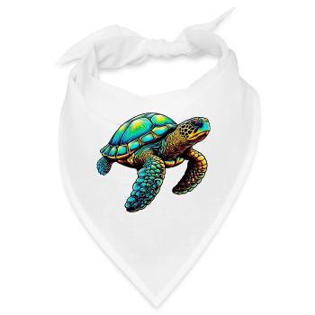 Schildkröte - Bandana - Weiß - Vorne