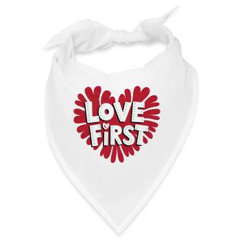 love first - Bandana - Weiß - Vorne