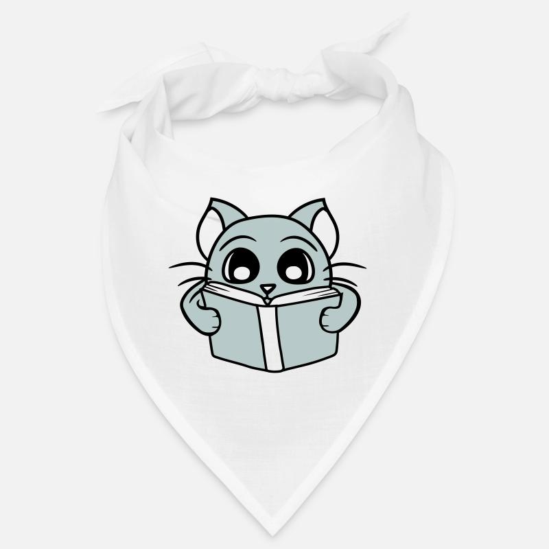 Nerd Cat Reads Novel Book Learning to Read School Bandana