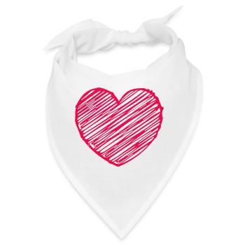 Heart - Bandana - Weiß - Vorne