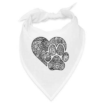 PAW DOG MANDALA - Bandana - Weiß - Vorne