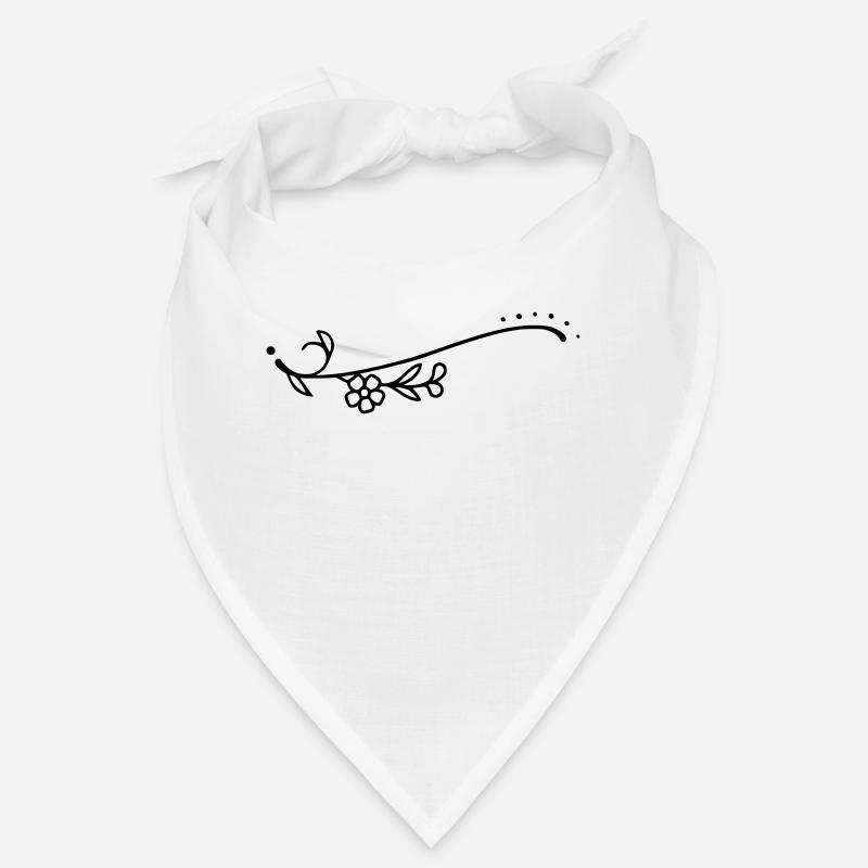 Curved Line Flowers Bandana