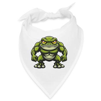 Frosch Comic - Bandana - Weiß - Vorne