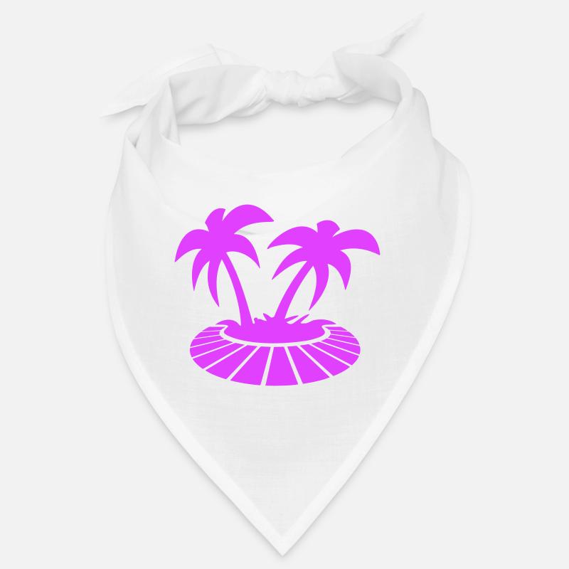 2 Palm Trees Island Plage Vacances Soleil Rayons Mer Bandana