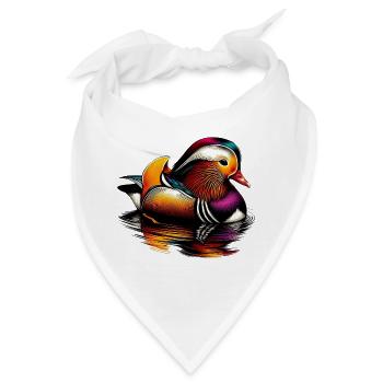Mandarinente - Bandana - Weiß - Vorne