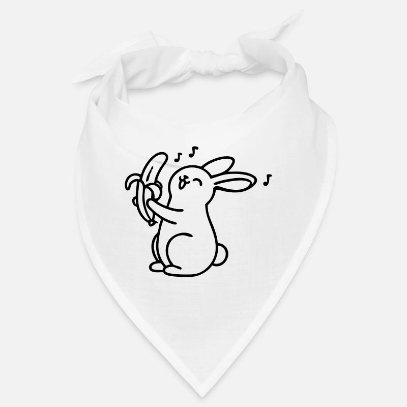 singender Hase mit Banane Bandana