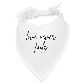 love never fails - Bandana - Weiß - Vorne