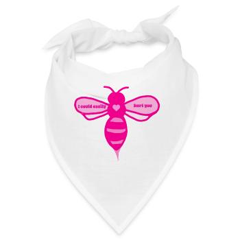 Rosa Biene - Bandana - Weiß - Vorne