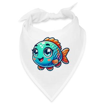 fisch comic - Bandana - Weiß - Vorne