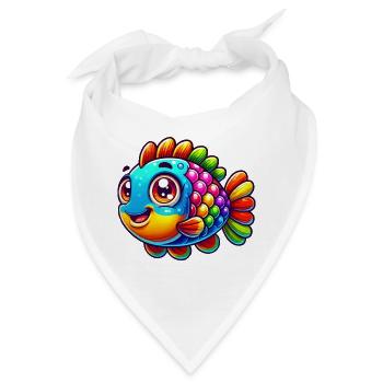 fisch 1 - Bandana - Weiß - Vorne