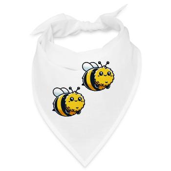 hummel biene 2 - Bandana - Weiß - Vorne