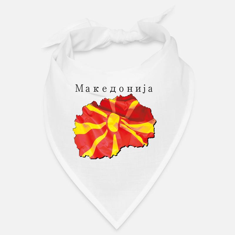 Macedonia Flag in Macedonia Map MK Bandana