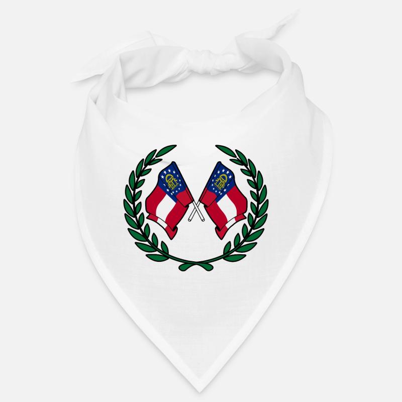 Flags USA Georgia in laurel wreath Bandana