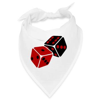 würfel - Bandana - Weiß - Vorne