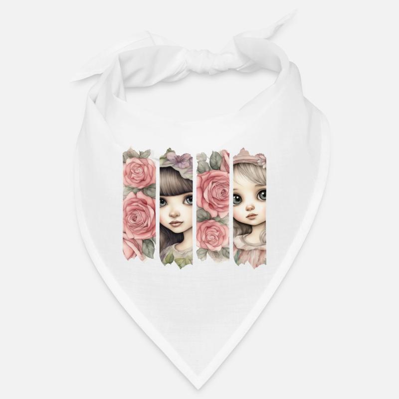 Rosenmädchen Brushdesign Bandana