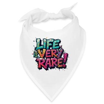 Das Leben ist sehr selten - Bandana - Weiß - Vorne