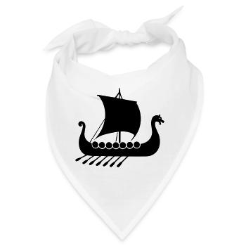 wikinger schiff - Bandana - Weiß - Vorne