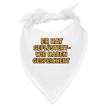 Gefluestert - Bandana - Weiß - Vorne