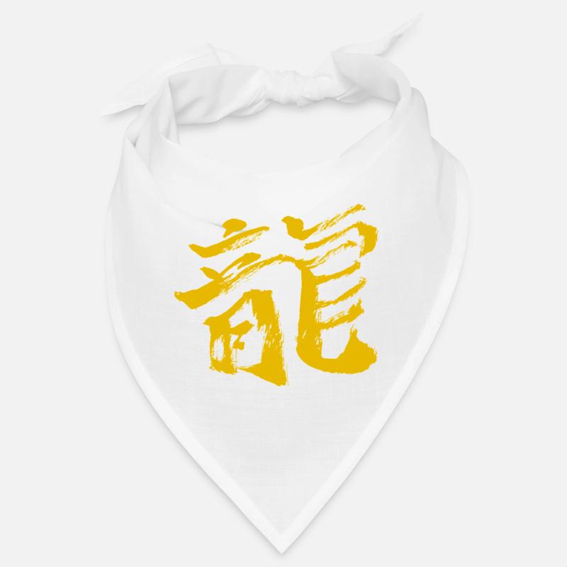 Dragon (Japanese character) Calligraphy Bandana