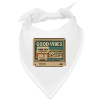 Glücksgefühle – Retro Technik Design - Bandana - Weiß - Vorne