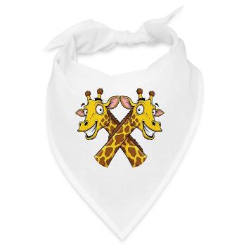 Giraffen Giraffe - Bandana - Weiß - Vorne