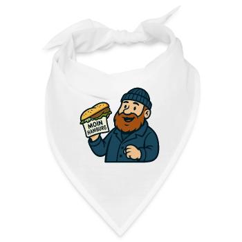Hamburger Fischbrötchen - Bandana - Weiß - Vorne
