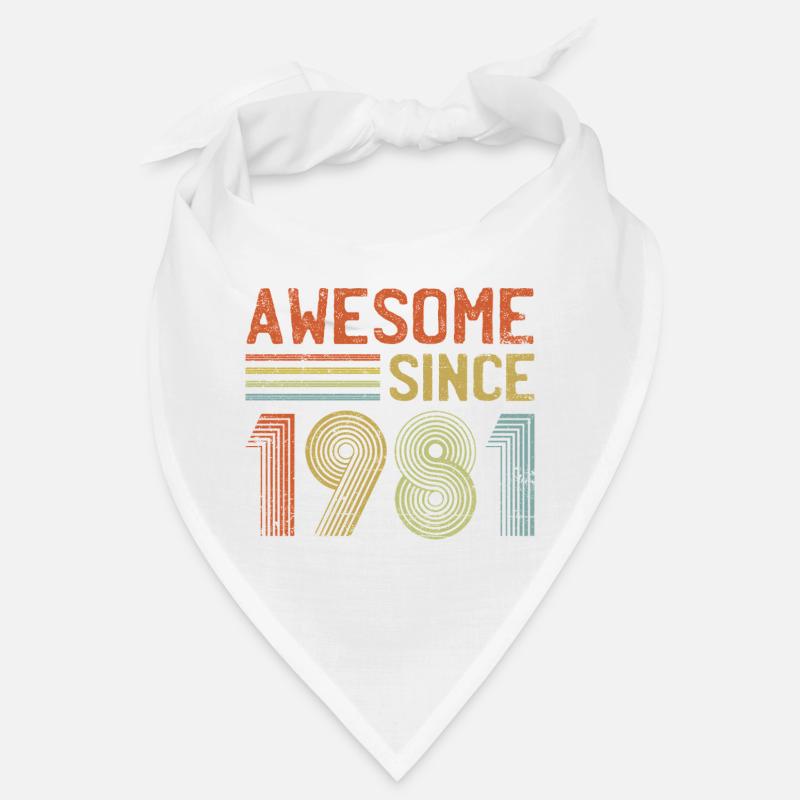 Retro 1981 Typography Design Bandana