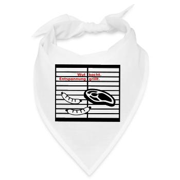 Entspannung grillt - Bandana - Weiß - Vorne