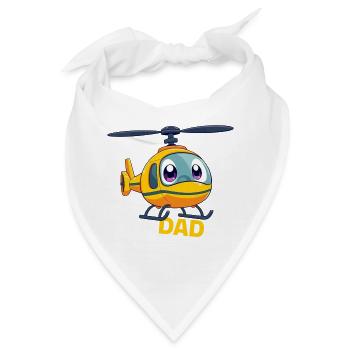Helikopter Dad - Bandana - Weiß - Vorne