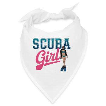 Scuba Girl Tauch-Design - Bandana - Weiß - Vorne