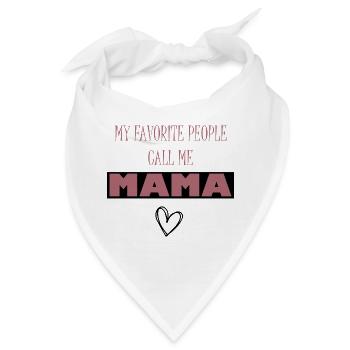 Liebesbotschaft für Mama - Bandana - Weiß - Vorne