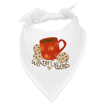 Tasse heiße Schokolade mit Keksen - Bandana - Weiß - Vorne