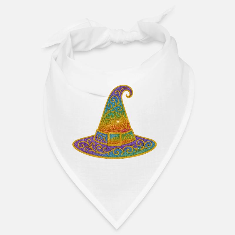 Rainbow Glitter Witch Hat Bandana