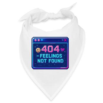 Y2K Retro – 404 Feelings Not Found - Bandana - Weiß - Vorne