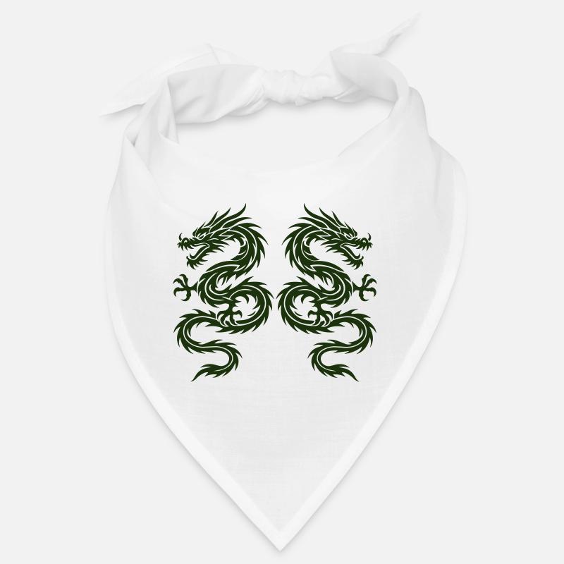 Doppelte Yin Drache Grafik Bandana