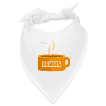 Dennis als Teetasse - Bandana - Weiß - Vorne